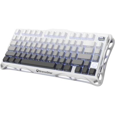GravaStar Mercury K1 Teclado Mecanico Gaming Inalambrico, Blanco Degradado GravaStar Mercury K1 Teclado Mecanico Gaming Inalambrico, Blanco Degradado
