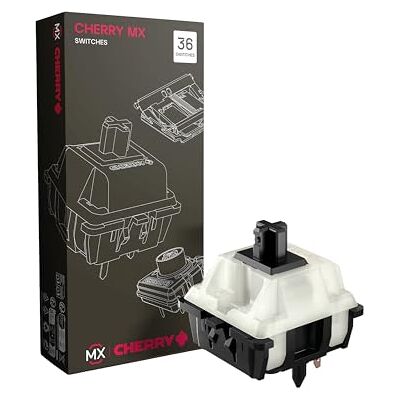 Cherry MX2A Black Clear Top Switch Kit, 36 Interruptores Mecánicos para Teclado DIY, Hot Swap o Gaming, Interruptor Lineal sin Clic, Potente y Directo Cherry MX2A Black Clear Top Switch Kit, 36 Interruptores Mecánicos para Teclado DIY, Hot Swap o Gaming, Interruptor Lineal sin Clic, Potente y Directo