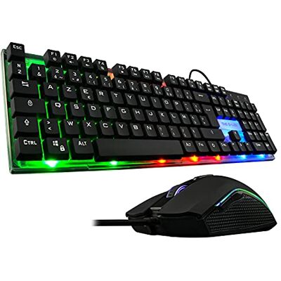 The G-Lab Combo Zinc Pack de Teclado Gaming USB y Ratón Multicolor Retroiluminación – Teclado Gaming QWERTY Incluye Anti-Ghosting + Ratón Gaming 6 Botones 2400 dpi – PC PS4 Xbox One (Negro) The G-Lab Combo Zinc Pack de Teclado Gaming USB y Ratón Multicolor Retroiluminación – Teclado Gaming QWERTY Incluye Anti-Ghosting + Ratón Gaming 6 Botones 2400 dpi – PC PS4 Xbox One (Negro)