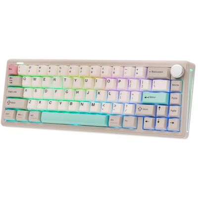EPOMAKER TH65 Teclado Mecánico Inalámbrico con Perilla (Blanco, Crystal) EPOMAKER TH65 Teclado Mecánico Inalámbrico con Perilla (Blanco, Crystal)