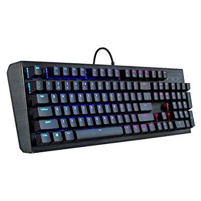 Cooler Master Home Styles CK552 Teclado para Juegos con Interruptor Rojo Completo con Parte Superior de Aluminio, QWERTY Cooler Master Home Styles CK552 Teclado para Juegos con Interruptor Rojo Completo con Parte Superior de Aluminio, QWERTY