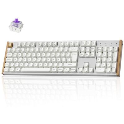 Keychron K10 HE Teclado Gaming Inalámbrico, ISO-ES 100%, Interruptores Magnéticos de Efecto Hall, 2,4 GHz/Bluetooth 5.2, Teclado Programable Compatible con Mac y Windows, Edición Especial Blanco Keychron K10 HE Teclado Gaming Inalámbrico, ISO-ES 100%, Interruptores Magnéticos de Efecto Hall, 2,4 GHz/Bluetooth 5.2, Teclado Programable Compatible con Mac y Windows, Edición Especial Blanco