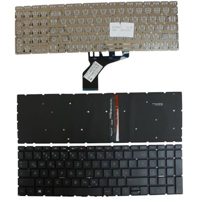 Power4Laptops Alemán Retroiluminada Negro Teclado de Repuesto para Ordenador portátil Compatible con HP Home 15-da2012np Power4Laptops Alemán Retroiluminada Negro Teclado de Repuesto para Ordenador portátil Compatible con HP Home 15-da2012np