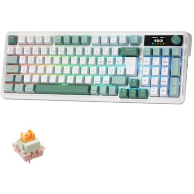 Redragon K719 Pro Teclado Mecánico Gaming Inalámbrico 95% QWERTY Español Pantalla TFT y Perilla Control, Tri-Mode BT 5.0 2.4GHz USB-C, Gasket 5 Capas Amortiguación, Hot-Swap, RGB, Teclado Layout ES Redragon K719 Pro Teclado Mecánico Gaming Inalámbrico 95% QWERTY Español Pantalla TFT y Perilla Control, Tri-Mode BT 5.0 2.4GHz USB-C, Gasket 5 Capas Amortiguación, Hot-Swap, RGB, Teclado Layout ES