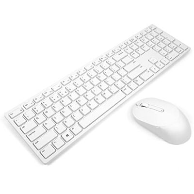 Dell KM5221W Pro Juego de Teclado y ratón inalámbrico, Reino Unido (QWERTY), 2,4 GHz, cifrado AES de 128 bits, 4000 PPP, Blanco Dell KM5221W Pro Juego de Teclado y ratón inalámbrico, Reino Unido (QWERTY), 2,4 GHz, cifrado AES de 128 bits, 4000 PPP, Blanco