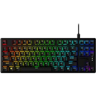 HyperX Alloy Origins Core Teclado mecánico para Juegos PBT Teclas Tenkeyless TKL Blue Switch Clicky LED RGB Retroiluminación PlayStation Xbox con Licencia para PC, PS5, PS4, Xbox Series X S, Xbox HyperX Alloy Origins Core Teclado mecánico para Juegos PBT Teclas Tenkeyless TKL Blue Switch Clicky LED RGB Retroiluminación PlayStation Xbox con Licencia para PC, PS5, PS4, Xbox Series X S, Xbox