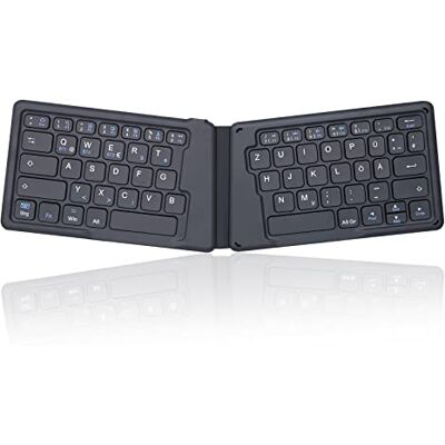 Perixx PERIBOARD-805 Ergo, Bluetooth 5.1 Teclado ergonómico Plegable, Teclado Plegable portátil Ultrafino, Gris Oscuro, disposición DE QWERTZ Perixx PERIBOARD-805 Ergo, Bluetooth 5.1 Teclado ergonómico Plegable, Teclado Plegable portátil Ultrafino, Gris Oscuro, disposición DE QWERTZ