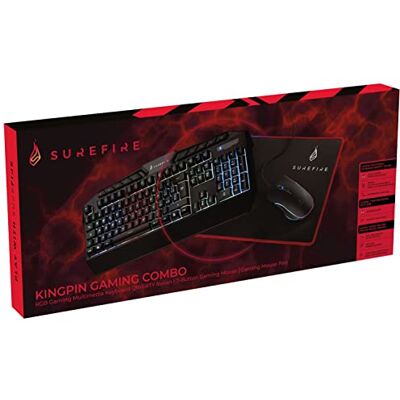 Surefire VERBATIM Teclados Marca Modelo Kingpin Gaming Combo Set (Keyboard QWERTY Italian, 7-Button Surefire VERBATIM Teclados Marca Modelo Kingpin Gaming Combo Set (Keyboard QWERTY Italian, 7-Button