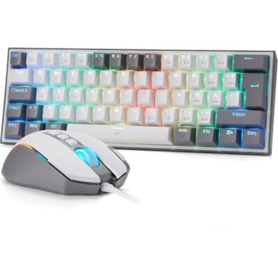 Redragon CB201 QWERTZ CB201 Combo de juegos con cable (60 % de diseño compacto, modos RGB de intercambio en caliente, 5 niveles de ppp, 8000 ppp, 11 botones programables Redragon CB201 QWERTZ CB201 Combo de juegos con cable (60 % de diseño compacto, modos RGB de intercambio en caliente, 5 niveles de ppp, 8000 ppp, 11 botones programables