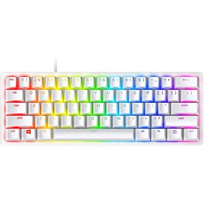 Razer Huntsman Mini (Interruptor Morado) 60% Teclado Compacto para Juegos (Interruptores Óptico-Mecánicos Clicky, Teclas PBT Doubleshot, Cable USB-C Desmontable) Diseño QWERTY US Blanco Razer Huntsman Mini (Interruptor Morado) 60% Teclado Compacto para Juegos (Interruptores Óptico-Mecánicos Clicky, Teclas PBT Doubleshot, Cable USB-C Desmontable) Diseño QWERTY US Blanco