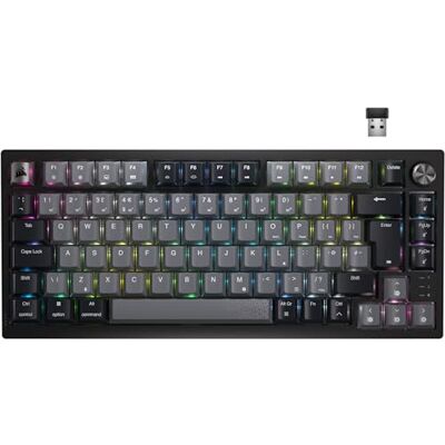 Corsair K65 Plus Teclado mecánico inalámbrico 75% RGB Intercambiable en Caliente Interruptores lineales Rojos MLX prelubricados Montaje en la Parte Superior Amortiguación de Sonido de Corsair K65 Plus Teclado mecánico inalámbrico 75% RGB Intercambiable en Caliente Interruptores lineales Rojos MLX prelubricados Montaje en la Parte Superior Amortiguación de Sonido de