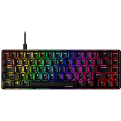 HyperX Alloy Origins 65 – Teclado mecánico para juegos Formato ultracompacto al 65% – Tecla Red (lineal) Cubiertas de PBT de doble capa de las teclas Retroiluminación LED RGB HyperX Alloy Origins 65 – Teclado mecánico para juegos Formato ultracompacto al 65% – Tecla Red (lineal) Cubiertas de PBT de doble capa de las teclas Retroiluminación LED RGB