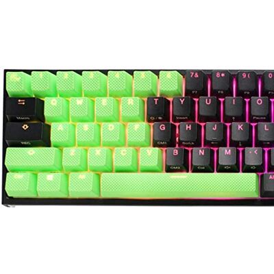 Ducky Rubber KEYCAPS Green, 31 teclas, teclas ABS, compatible MX Cherry, double shot, verde Ducky Rubber KEYCAPS Green, 31 teclas, teclas ABS, compatible MX Cherry, double shot, verde