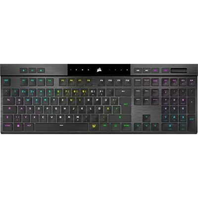 Corsair K100 RGB Air Full-Size (100%) USB + RF Wireless + Bluetooth Mechanical QWERTY RGB LED Black Corsair K100 RGB Air Full-Size (100%) USB + RF Wireless + Bluetooth Mechanical QWERTY RGB LED Black