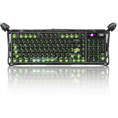 GravaStar Teclado mecánico para juegos K98 Pro 8K, diseño del 98%, negro Teclado inalámbrico premium con pantalla TFT de 4.19 cm, tasa de sondeo dual de 8000 Hz, interruptores OVNI personalizados GravaStar Teclado mecánico para juegos K98 Pro 8K, diseño del 98%, negro Teclado inalámbrico premium con pantalla TFT de 4.19 cm, tasa de sondeo dual de 8000 Hz, interruptores OVNI personalizados