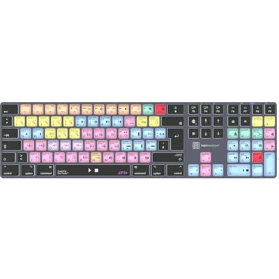 LOGICKEYBOARD Teclado retroiluminado inalámbrico 'Titan' diseñado para herramientas Avid Pro en macOS y iPadOS, modelo LKB-PT-TM-DE LOGICKEYBOARD Teclado retroiluminado inalámbrico 'Titan' diseñado para herramientas Avid Pro en macOS y iPadOS, modelo LKB-PT-TM-DE