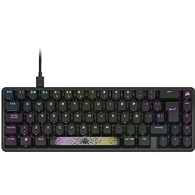 Corsair K65 Pro Mini RGB 65% Optical-Mechanical Wired Gaming Keyboard Interruptores OPX Teclados PBT Double-Shot Compatible con iCUE QWERTY ES Negro Corsair K65 Pro Mini RGB 65% Optical-Mechanical Wired Gaming Keyboard Interruptores OPX Teclados PBT Double-Shot Compatible con iCUE QWERTY ES Negro