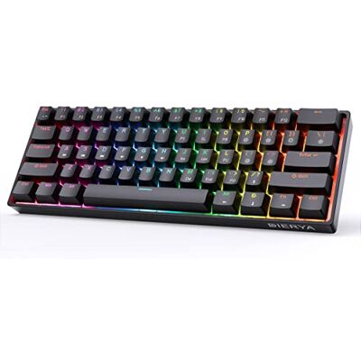 Dierya DK61E Teclado mecánico para Juegos al 60%, Interruptor óptico Gateron con retroiluminación RGB, Teclado PBT con Cable Impermeable Compacto 61 Teclas Completas programable(Interruptor marrón) Dierya DK61E Teclado mecánico para Juegos al 60%, Interruptor óptico Gateron con retroiluminación RGB, Teclado PBT con Cable Impermeable Compacto 61 Teclas Completas programable(Interruptor marrón)