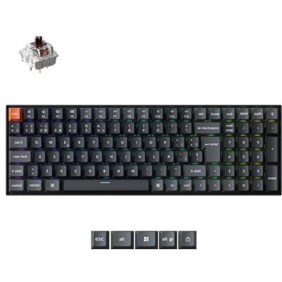 Keychron K4 QMK Teclado Mecánico 96% ISO-ES, Inalámbrico y con Cable, Interruptores Super Brown, Teclas PBT Sublimadas Estilo Cherry, Retroiluminación RGB, para Mac y Windows – Versión 3 Keychron K4 QMK Teclado Mecánico 96% ISO-ES, Inalámbrico y con Cable, Interruptores Super Brown, Teclas PBT Sublimadas Estilo Cherry, Retroiluminación RGB, para Mac y Windows – Versión 3