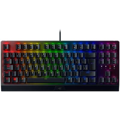 Razer BlackWidow V3 Tenkeyless (Yellow Switch) Teclado compacto para juegos con interruptores mecánicos (teclas ABS, iluminación RGB Chroma) Teclado Español Negro Razer BlackWidow V3 Tenkeyless (Yellow Switch) Teclado compacto para juegos con interruptores mecánicos (teclas ABS, iluminación RGB Chroma) Teclado Español Negro