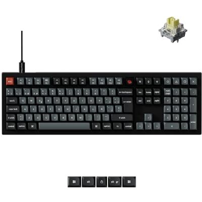 Keychron V6 8K Teclado Mecánico con Cable, ISO-ES Layout, 8000 Hz Tasa de Sondeo, Teclas OSA PBT, Interruptores Banana, Intercambiables en Caliente, Teclado de Tamaño Completo para Mac, Win y Linux Keychron V6 8K Teclado Mecánico con Cable, ISO-ES Layout, 8000 Hz Tasa de Sondeo, Teclas OSA PBT, Interruptores Banana, Intercambiables en Caliente, Teclado de Tamaño Completo para Mac, Win y Linux
