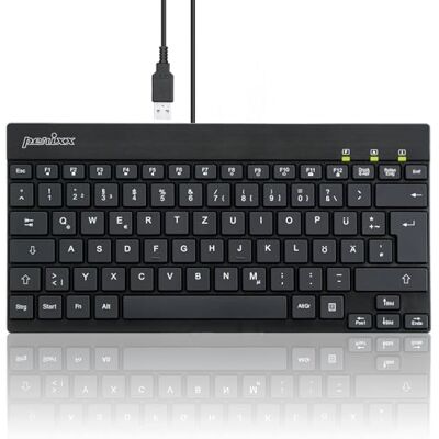 Perixx Mini Teclado USB con Cable con retroiluminación Blanca y Teclas Planas PERIBOARD-326BDE Negro retroiluminado Perixx Mini Teclado USB con Cable con retroiluminación Blanca y Teclas Planas PERIBOARD-326BDE Negro retroiluminado
