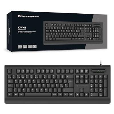 Conceptronic KAYNE01PT Teclado USB QWERTY Portugués Negro Conceptronic KAYNE01PT Teclado USB QWERTY Portugués Negro