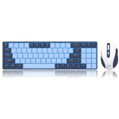 Redragon BS8773 Combo Teclado Ratón Inalámbrico 78 Teclas combo teclado ratón inalámbricos 78 teclas 2.4G mecánico perfil bajo interruptor rojo retroiluminación azul Redragon BS8773 Combo Teclado Ratón Inalámbrico 78 Teclas combo teclado ratón inalámbricos 78 teclas 2.4G mecánico perfil bajo interruptor rojo retroiluminación azul