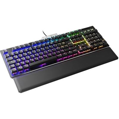 EVGA Z15 RGB Gaming Keyboard, RGB Backlit LED, Hot Swappable Mechanical Kailh Speed Silver Switches (Linear) EVGA Z15 RGB Gaming Keyboard, RGB Backlit LED, Hot Swappable Mechanical Kailh Speed Silver Switches (Linear)