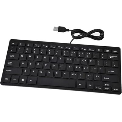 Generic Mini Teclado Delgado para Computadora Portátil, Estándar de 78 Teclas, Cable Robusto, Adecuado para Trabajar Desde Casa (Black) Generic Mini Teclado Delgado para Computadora Portátil, Estándar de 78 Teclas, Cable Robusto, Adecuado para Trabajar Desde Casa (Black)
