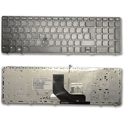 Bucom Teclado alemán para HP EliteBook 8560P 8570P ProBook 6560 6560P Keyboard negro Bucom Teclado alemán para HP EliteBook 8560P 8570P ProBook 6560 6560P Keyboard negro