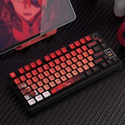 Ducky DucKey Teclas Translúcidas De Evangelion, Teclado Mecánico para Juegos EVA Anime OEM Perfil PBT+PC Keycap(EVA-02) Ducky DucKey Teclas Translúcidas De Evangelion, Teclado Mecánico para Juegos EVA Anime OEM Perfil PBT+PC Keycap(EVA-02)