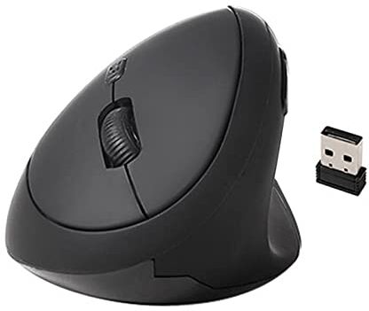 Ronyme Ratón Vertical Accesorios para PC Ratón para Juegos 2.4G para Oficina, Negro