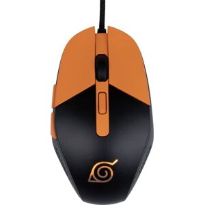 Konix Naruto Shippuden Ratón para juegos con cable PC 3 niveles de DPI Retroiluminación LED Cable de 1,8 m Diseño Konoha Negro y naranja Konix Naruto Shippuden Ratón para juegos con cable PC 3 niveles de DPI Retroiluminación LED Cable de 1,8 m Diseño Konoha Negro y naranja