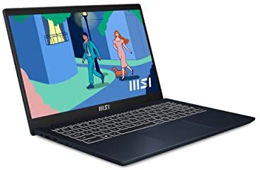 MSI Modern 15 B7M-247XES - Ordenador portátil 15.6' Full HD (AMD Ryzen 7 7730U, 16GB RAM, 512GB SSD, AMD Radeon Graphics, Free Dos) Star Blue, Teclado QWERTY español