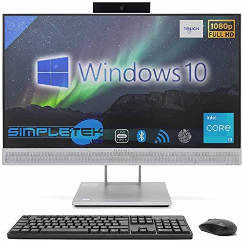 HP 800 G4 All in One Touchscreen 24" FHD i3 8°   Windows 10 Pro   Webcam Pop-Up y Lector de huellas   Aio Touch Screen   64GB SSD 4TB (Reacondicionado)