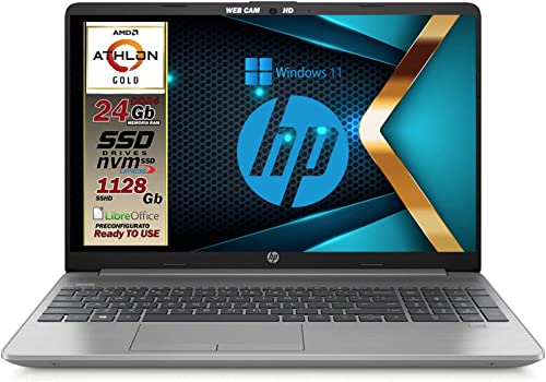 HP Portátil HP 255 G7 PC CPU AMD Silver 3050e 2 núcleos, DDR4 8 GB, SSD 256 GB, notebook 15,6 pulgadas HD 1366 x 768, antideslizante, cámara web, HDMI, DVD, BT, Win10 Pro