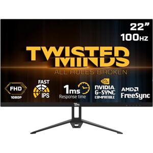 Twisted Minds Monitor para Gaming, Pantalla de 22 Pulgadas Fast IPS Resolución 1920 x 1080 FHD, frecuencia actualización 100 Hz, relación Aspecto 16:9, Tiempo Respuesta 1 ms Negro (TM22FHD100IPS) Twisted Minds Monitor para Gaming, Pantalla de 22 Pulgadas Fast IPS Resolución 1920 x 1080 FHD, frecuencia actualización 100 Hz, relación Aspecto 16:9, Tiempo Respuesta 1 ms Negro (TM22FHD100IPS)