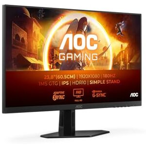 AOC 24G4XED Gaming Monitor 24 Pulgadas, 180Hz Panel Fast IPS, 0.5HDR10, Adaptive Sync, G-Sync Compatible, Altavoces (1920x1080 HDMI 2X 2.0 DP 1x 1.4) Negro AOC 24G4XED Gaming Monitor 24 Pulgadas, 180Hz Panel Fast IPS, 0.5HDR10, Adaptive Sync, G-Sync Compatible, Altavoces (1920x1080 HDMI 2X 2.0 DP 1x 1.4) Negro