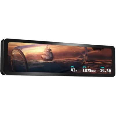 Thermalright TR- Trofeo Vision 11.3 LCD Black IPS Pantalla de 11,3 pulgadas, resolución de 1920 x 400, para montar en el chasis/enfriador de CPU, imágenes y vídeos dinámicos, color negro Thermalright TR- Trofeo Vision 11.3 LCD Black IPS Pantalla de 11,3 pulgadas, resolución de 1920 x 400, para montar en el chasis/enfriador de CPU, imágenes y vídeos dinámicos, color negro