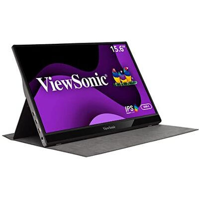 ViewSonic VG1655 Monitor portátil de 16" Full HD, Panel IPS, Mini-HDMI, 2X USB-C, Altavoces, Plateado-Negro ViewSonic VG1655 Monitor portátil de 16" Full HD, Panel IPS, Mini-HDMI, 2X USB-C, Altavoces, Plateado-Negro