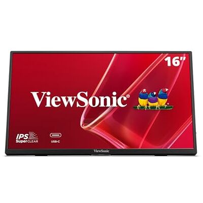 ViewSonic VA1650 Monitor portátil de 16 Pulgadas IPS FHD 1920 x 1080 con Cargador USB-C de 65W, Altavoces duales, USB-C, HDMI, Compatible con Android e iOS ViewSonic VA1650 Monitor portátil de 16 Pulgadas IPS FHD 1920 x 1080 con Cargador USB-C de 65W, Altavoces duales, USB-C, HDMI, Compatible con Android e iOS