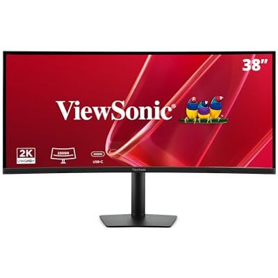 ViewSonic VA3820C Monitor Curvo 38 pulgadas UWQHD, 3840 × 1600, USB-C 96W, IPS, 2300R, 4ms GtG, 75Hz, HDR10, Ángulo y altura ajustables, Altavoces incorporados, HDMI, DP ViewSonic VA3820C Monitor Curvo 38 pulgadas UWQHD, 3840 × 1600, USB-C 96W, IPS, 2300R, 4ms GtG, 75Hz, HDR10, Ángulo y altura ajustables, Altavoces incorporados, HDMI, DP