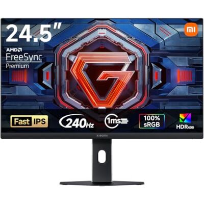 Xiaomi Monitor Gaming 25 Pulgadas, 240Hz, 1ms GTG, Altavoces, P25FEB‑RGGL FreeSync Premium, HDR 400, Fast IPS, 100% sRGB, 93% DCI‑P3, △E < 2 Xiaomi Monitor Gaming 25 Pulgadas, 240Hz, 1ms GTG, Altavoces, P25FEB‑RGGL FreeSync Premium, HDR 400, Fast IPS, 100% sRGB, 93% DCI‑P3, △E < 2