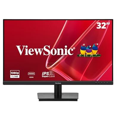 ViewSonic VA3209M Monitor 32 Pulgadas Full HD (1920p x 1080p), Panel IPS, 75 Hz, 4 ms GTG, diseño sin Marco, Altavoces duales, HDMI, VGA, 2 años de garantía ViewSonic VA3209M Monitor 32 Pulgadas Full HD (1920p x 1080p), Panel IPS, 75 Hz, 4 ms GTG, diseño sin Marco, Altavoces duales, HDMI, VGA, 2 años de garantía