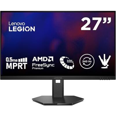 Lenovo Legion 27Q-10 Monitor Gaming QHD 27" (IPS, 240 Hz, 0.5 ms, 16:9, HDMI 2.1 DP 1.4, NVIDIA G-Sync, AMD FreeSync Premium, VESA Adaptive Sync, Ajuste Inclinación/Altura/Pivote/Giro) Negro Lenovo Legion 27Q-10 Monitor Gaming QHD 27" (IPS, 240 Hz, 0.5 ms, 16:9, HDMI 2.1 DP 1.4, NVIDIA G-Sync, AMD FreeSync Premium, VESA Adaptive Sync, Ajuste Inclinación/Altura/Pivote/Giro) Negro