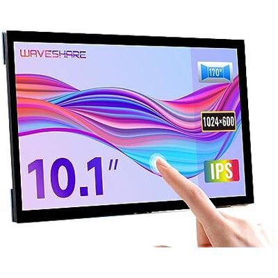 Waveshare 10.1inch Capacitive Touch Screen LCD (E), 1024×600 Resolution HDMI IPS Fully Laminated Screen Support 10-Points Touch for Raspberry Pi, Jetson Nano, and PC Waveshare 10.1inch Capacitive Touch Screen LCD (E), 1024×600 Resolution HDMI IPS Fully Laminated Screen Support 10-Points Touch for Raspberry Pi, Jetson Nano, and PC