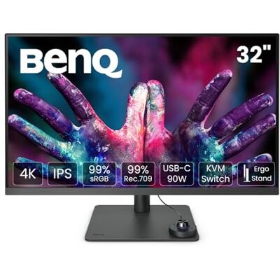 BenQ PD3205U Monitor de diseño (tecnología AQCOLOR, 32 pulgadas, 4K UHD, IPS, carga USB-C, DP / HDMI, KVM, altura ajustable) Compatible con MacBook BenQ PD3205U Monitor de diseño (tecnología AQCOLOR, 32 pulgadas, 4K UHD, IPS, carga USB-C, DP / HDMI, KVM, altura ajustable) Compatible con MacBook