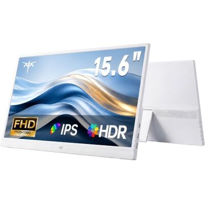 KTC Monitor portátil de 15,6" 1080P FHD IPS, USB-C y Mini HDMI, pantalla externa portátil, monitor de juegos de viaje ultraligero con soporte y altavoces (reacondicionado) KTC Monitor portátil de 15,6" 1080P FHD IPS, USB-C y Mini HDMI, pantalla externa portátil, monitor de juegos de viaje ultraligero con soporte y altavoces (reacondicionado)
