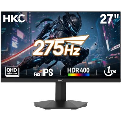 HKC Monitor Gaming 27 Pulgadas QHD 2K Fast IPS 1ms, 240 Hz nativos (275 Hz con overclock), HDR400, 95% DCI-P3, Adaptive Sync, Filtro de Luz Azul por Hardware, 2X HDMI 2.0 + DP 1.4, VESA 100 x 100 HKC Monitor Gaming 27 Pulgadas QHD 2K Fast IPS 1ms, 240 Hz nativos (275 Hz con overclock), HDR400, 95% DCI-P3, Adaptive Sync, Filtro de Luz Azul por Hardware, 2X HDMI 2.0 + DP 1.4, VESA 100 x 100